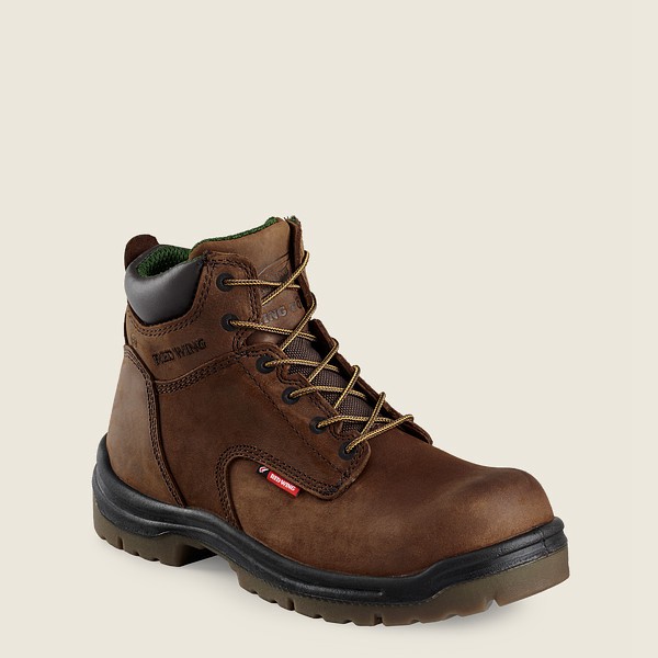 Red Wing Safety Boots Mens Brown - King Toe® - 6-inch Toe - 8635974-IW